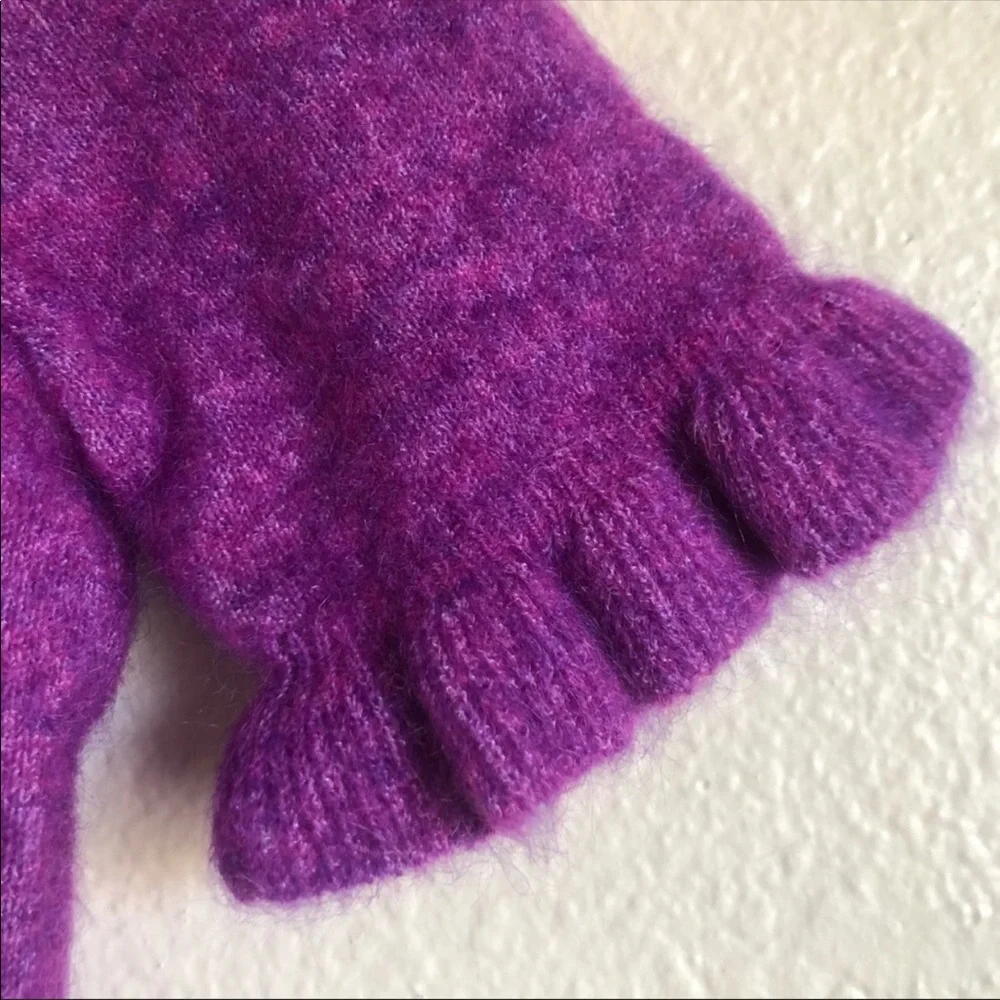 SOLD Sézane Mindy Jumper in Flecked Violet with Ruffle Sleeves - Picture 6 of 10